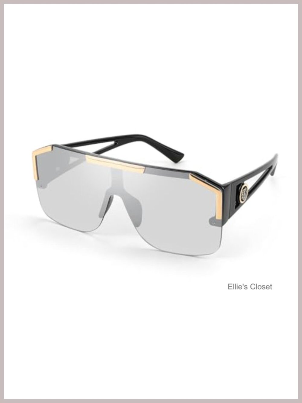 Oversized Square Shield Sunglasses UV400 Shatterproof Flat Top